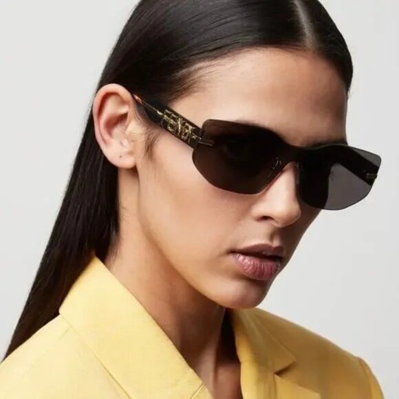 NEW FENDI GOLD GREY UNISEX SUNGLASSES FENDI FE40066U 30A - Picture 3 of 13